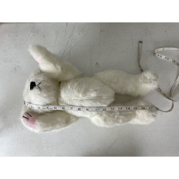 Vintage PBC International Teddy Bear Stuffed Plush White 18” Jointed Pink Paws - Picture 6 of 9